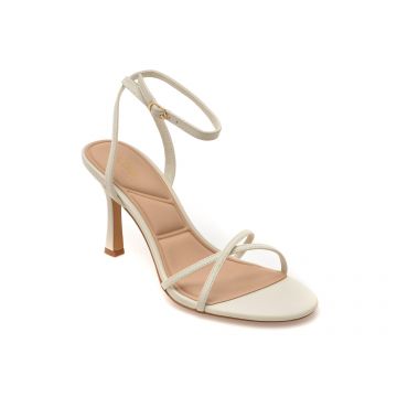 Sandale elegante ALDO albe, MARBELA 121, din piele naturala