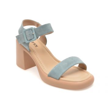 Sandale elegante GRYXX albastre, JL65, din piele intoarsa