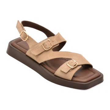 Sandale EPICA gri, 426220, din piele intoarsa