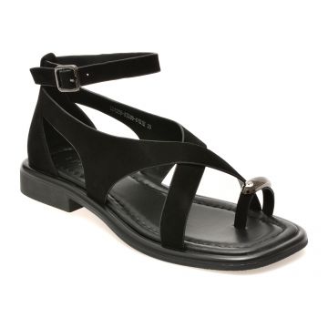 Sandale EPICA negre, 1258589, din piele intoarsa