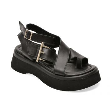 Sandale EPICA negre, 471135, din piele naturala