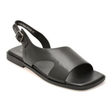 Sandale EPICA negre, A1353, din piele naturala