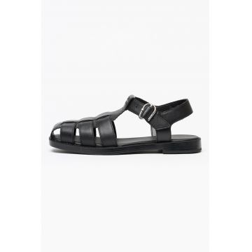 Sandale fisherman din piele Liora - Negru