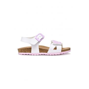 Sandale flatform cu catarama - Alb/Roz deschis