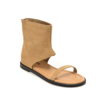 Sandale GRYXX bej, 9192, din piele intoarsa