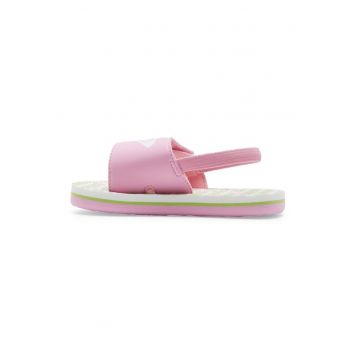 Sandale slingback cu velcro Finn - Roz deschis