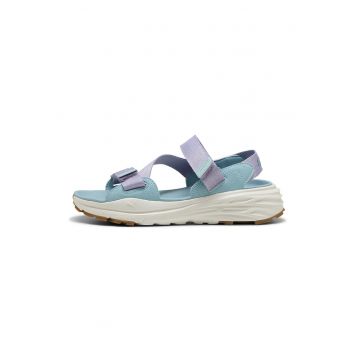 Sandale wedge cu velcro Hypnotic - Albastru lavanda/Lila