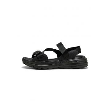 Sandale wedge cu velcro Hypnotic - Negru
