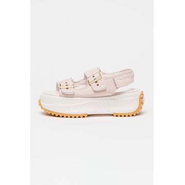 Sandale wedge de piele intoarsa All Star Chuck Taylor - Nude rose