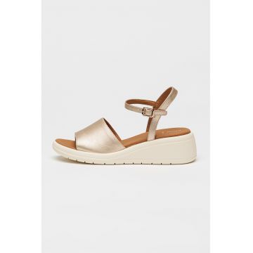 Sandale wedge Meliconia - Auriu pal