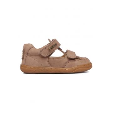 Sandale baieti G-Star Raw - piele naturala - maro - sistem inchidere Velcro - talpa plata -