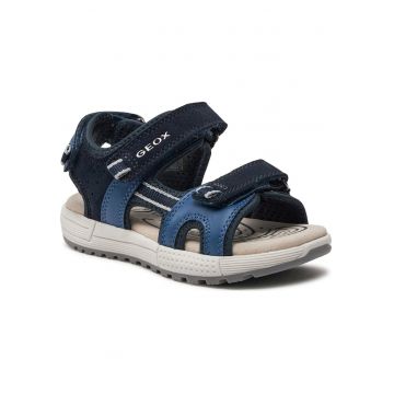 Sandale baieti -  Piele intoarsa - Albastru -