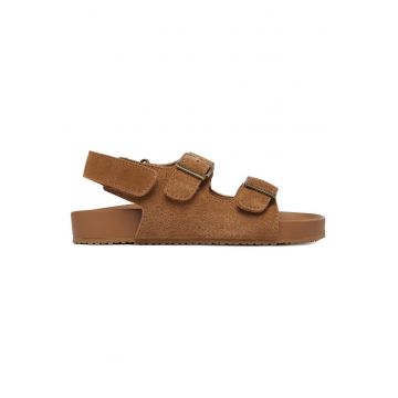 Sandale baieti -  piele naturala - velcro - maro - Maro