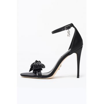 Sandale cu funda din strasurir Newlywed - Negru
