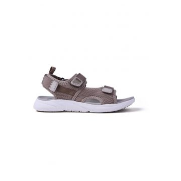 Sandale cu inchidere velcro Elwak - Maro taupe