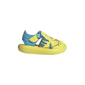 Sandale cu model grafic - Galben/Turcoaz