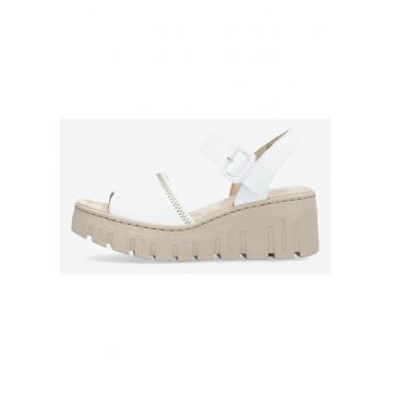 Sandale cu talpa wedge si inchidere cu catarama
