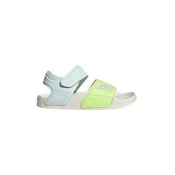 Sandale cu velcro si logo Adilette - Verde neon/Albastru pal