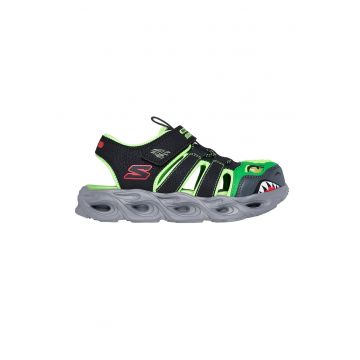 Sandale cu velcro Thermo Splash - Negru/Verde lime