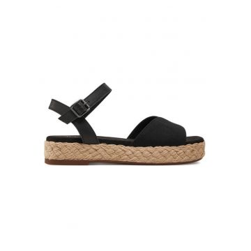 Sandale dama  303521059 - Piele naturala/Textil - Negru