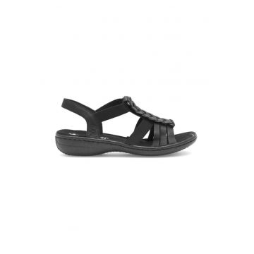 Sandale dama -  590559 - Piele ecologica - Negru - Negru