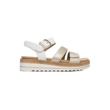 Sandale dama  auriu - piele ecologica - inchidere velcro - material interior textil - Auriu