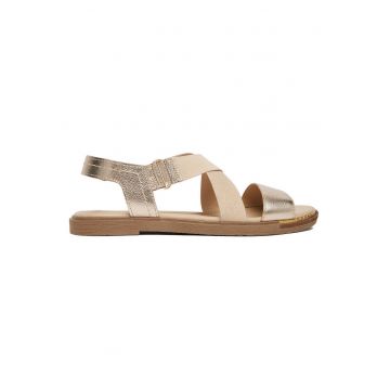 Sandale dama  auriu - piele naturala -