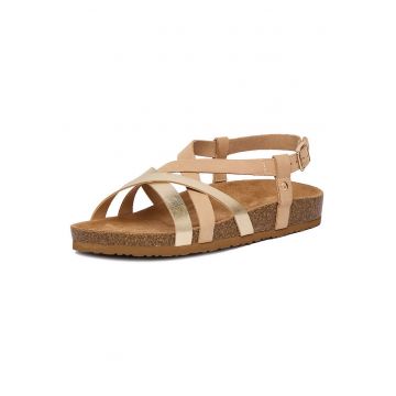Sandale dama  bej - material sintetic - design minimalist