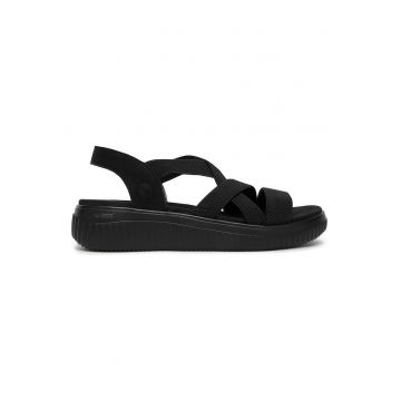 Sandale dama  design modern - confort zilnic - negru - textil