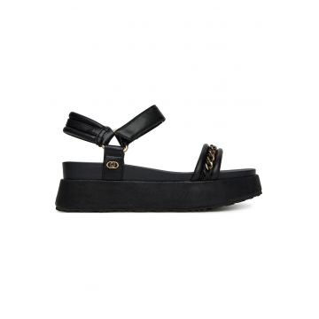 Sandale dama -  Frida - piele ecologica - negru