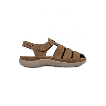 Sandale dama  maro - piele ecologica - inchidere velcro - Maro