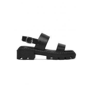 Sandale dama  negru - piele ecologica - Negru