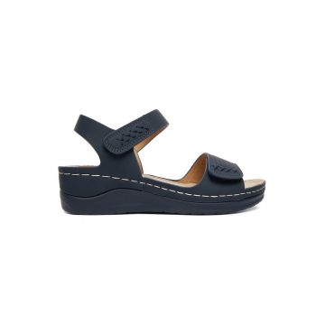 Sandale dama  piele ecologica - Bleumarin