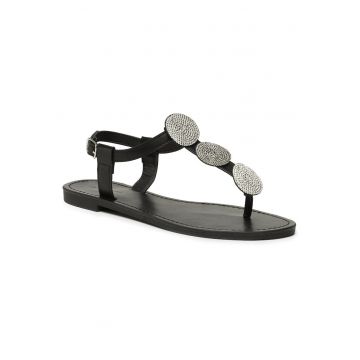 Sandale dama -  piele ecologica - negru -