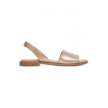 Sandale dama  piele naturala - auriu - design elegant - confortabil