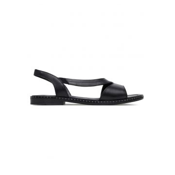Sandale dama -  piele naturala - negru - material interior sintetic