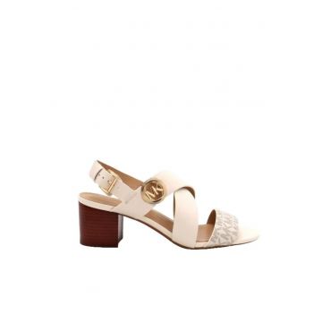 Sandale dama  Vera Flex Mid - toc 7 cm - bej - piele naturala -