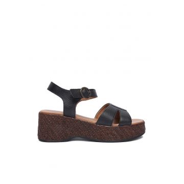 Sandale de dama  din piele naturala - Negru