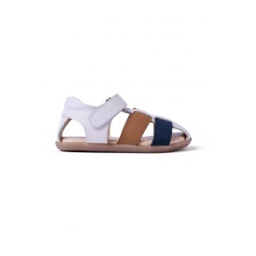Sandale din piele cu inchidere velcro Morley - Alb