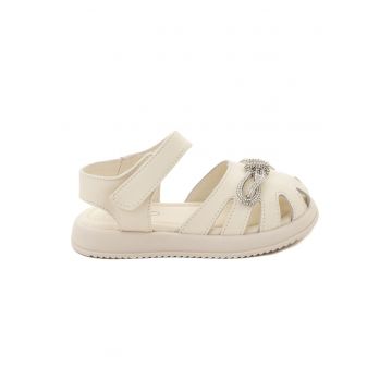 Sandale din piele naturala Gianna - Crem