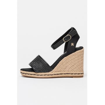 Sandale-espadrile wedge cu bareta pe glezna
