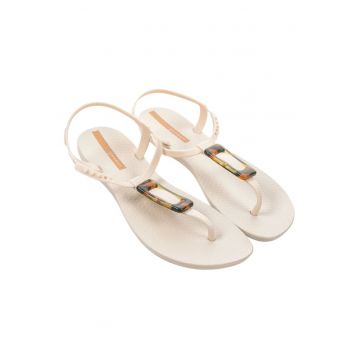 Sandale in T cu talpa flatforma