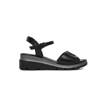 Sandale negre cu platformă - Negru