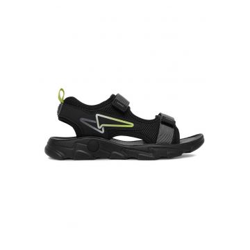 Sandale textil Velcro - Negru