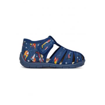 Sandale copii -  albastru - textil - plat