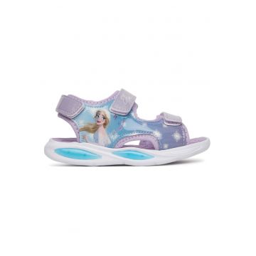 Sandale copii  violet - material textil si sintetic - cu LED-uri intermitente - sistem de inchidere Velcro