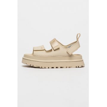 Sandale cu inchidere velcro Golden Glow - Bej deschis