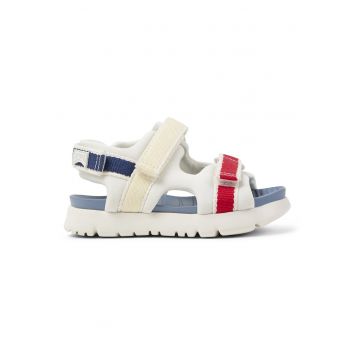 Sandale cu inchidere velcro Oruga - Alb/Alb murdar
