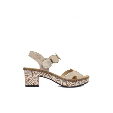 Sandale dama -  bej - inchidere Velcro - Bej