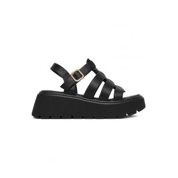 Sandale dama  design modern - Negru